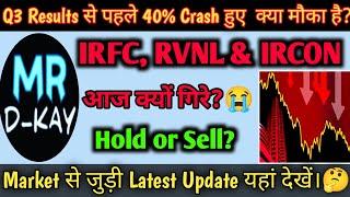 RVNL Target  RVNL Share Latest News | IRFC Share Latest News, Ircon share latest news