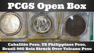 1996 PCGS Brazil 960 Reis Overstruck Volcano Peso