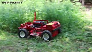 Wheel remote control lawn mower