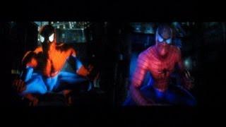 Amazing Adventures of Spider-Man side-by-side comparison on-ride HD POV Islands of Adventure