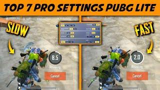 Top 7 Settings In PUBG MOBILE LITE Only PRO Players USE {HINDI}