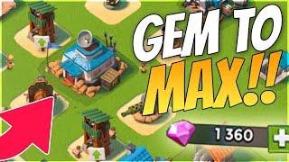 DIAMOND TO MAX Low Level Account!! Boom Beach Diamond Account Gameplay!