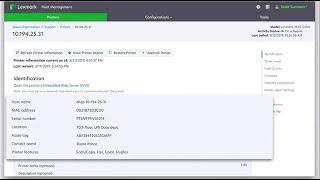 Lexmark Cloud Services—Viewing printer information