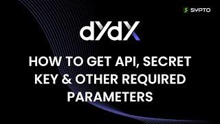 DYDX  - How to create your API Keys | Website
