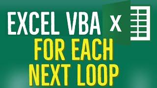 Excel VBA Tutorial for Beginners 41 -  For Each Next Loop