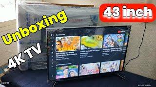 43 inch Android Smart Tv Unboxing World Tech 43 inch 4k Tv Unboxing world tech tv