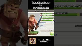 Maxing Barbarian King With 20k+ Gems #ClashOfClansShorts #epicclashes #clashofclans