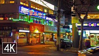 【4K60】Night Walk in Seoul, Korea | Neon-lit Streets of Eungam-dong in Western Seoul | 한국 서울 은평구 응암동