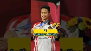 10 Peringkat Dunia Pemain Bulutangkis Tunggal Putra #shorts #badminton #bulutangkis