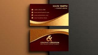 How To Make Luxury Business Card || Adobe Photoshop Tutorial