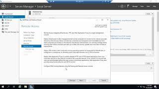 Installing the Remote Access role in Windows Server