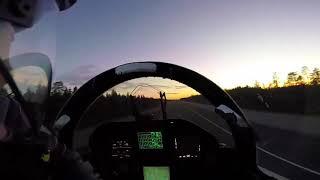 Finnish Air Force  F/A-18 performs touch-and-go landings from motorway - Hosio road base , Baana 20