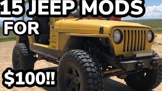 15 Jeep Wrangler TJ Mods for Under $100!! [Jeep Tech]