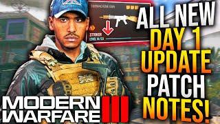 Modern Warfare 3: Full DAY 1 UPDATE PATCH NOTES! Major WEAPON CHANGES, Gameplay Updates, & More!