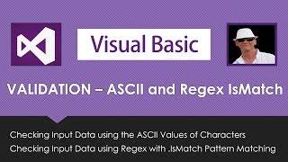 Visual Basic ASCII Codes Validations and Regex Validations - VB NET Tutorial