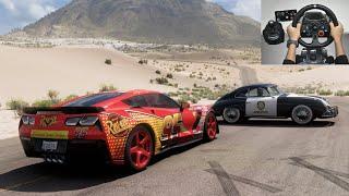 Lightning McQueen Police Chase |  Cars Movie | Forza Horizon 5 | Steering wheel + Shifter