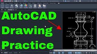 Drawing 29 in AutoCAD |  AutoCAD drawing practice