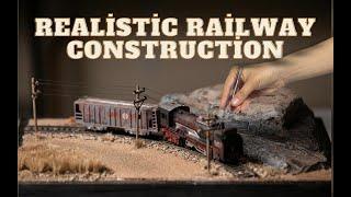 realistic railway construction - real landscape diorama - Gerçekçi demiryolu inşaatı -  diorama