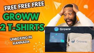 Groww 2024 Free Free  2-T shirts ! | Unboxing in kannada| Double Dhamaaka| Link below description