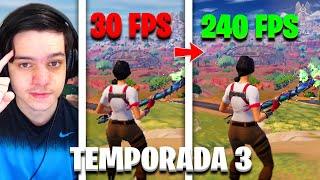 COMO AUMENTAR FPS E REDUZIR INPUTLAG NO FORTNITE! *TEMPORADA 3*