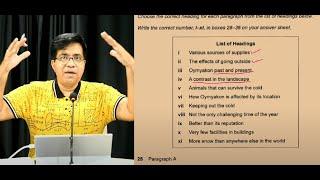 Asad Yaqub's LOGIC for LIST OF HEADINGS || IELTS Reading (GT B13 Test 1 Section 3)