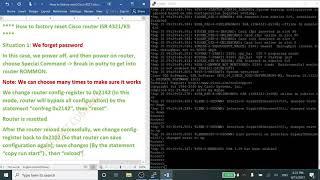 How to factory reset Cisco router ISR 4321/K9