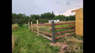 THE FARMHOUSE. Still running fence. Mowing the fields with the Farmall M. Fixing the riding mower.