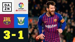 Joker Lionel Messi bringt Barca auf die Siegerstraße: FC Barcelona - CD Leganes 3:1 | La Liga | DAZN