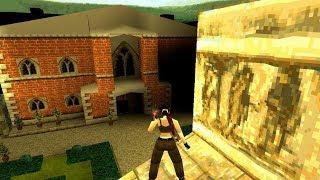 Tomb Raider 2 - Lara's Home - Secret Room & Roof Glitch (PS1)
