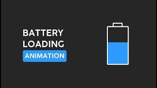 Battery Loading Animation with HTML & CSS