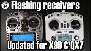 Firmware flashing receivers on the FrSky X9D & QX7