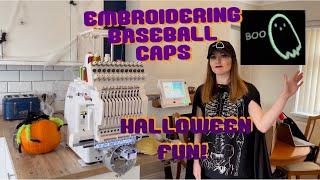 Setting up a cap frame on Happy Japan Voyager HCS3 Embroidery Machine 3D PUFF FOAM hat embroidery