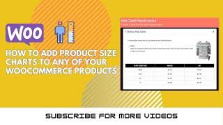 Best Product Size Charts Plugin for WooCommerce | Advanced Product size chart