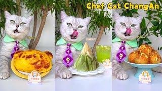 Enjoy Some Sweets And Fruit Tea This Weekend!|Cat Cooking Food|Cute And Funny Cat