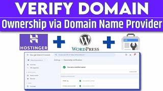 How to verify domain name ownership in Google Search Console via domain name provider (DNS Record)