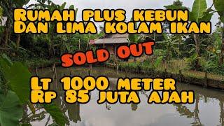 jual tanah murah bonus rumah dan 5 kolam ikan