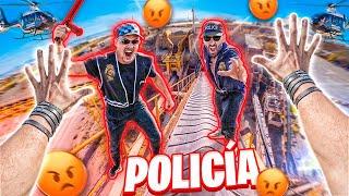 ESCAPO de 2 POLICÍAS haciendo PARKOUR en GRÚAS GIGANTES | PERSECUCIÓN POV