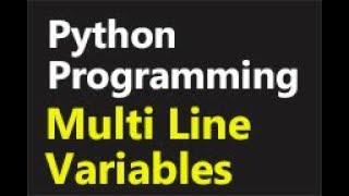 Python Programming Multiple variables in one line