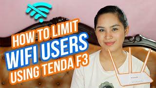 How to Limit Internet Speed using TENDA F3 Wifi Router 2020