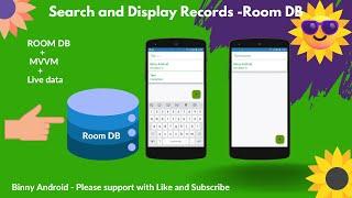 Room DB Search data and display on recyclerview in android kotlin