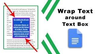 How to wrap text around a text box in google docs