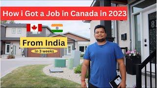 How to get a job in Canada from India in 2023 | I received the Job Letter in 3 weeks Only