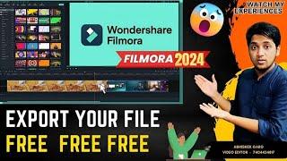 Export Video File In Filmora Without Watermark or Login  Save Video 100% Free - Filmora13  2024