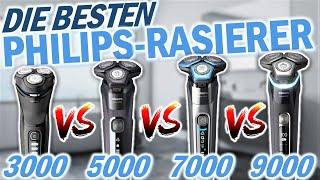 Die besten PHILIPS ELEKTRORASIERER 2025 | Philips Rasierer Test | Series 3000, 5000, 7000 & 9000