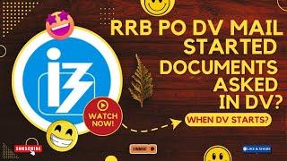 IBPS RRB 2024 DV Mail Started & DV Dates & Documents To Carry.....