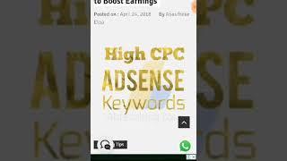 Google AdSense: High CPC Keywords (Updated List)