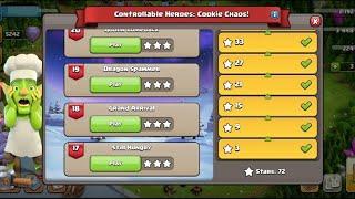 Earn 3 Star in Controllable Heroes: Cookie Chaos! || Level 17 || Clash of Clans ||