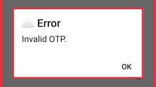 IRCTC Rail Connect App Fix Invalid OTP Problem Solve