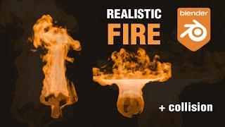 Realistic Fire Tutorial + Collision Blender 4.0