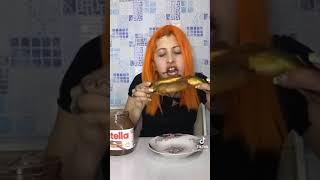 Nadia gaga Nutella and fish eating funny video